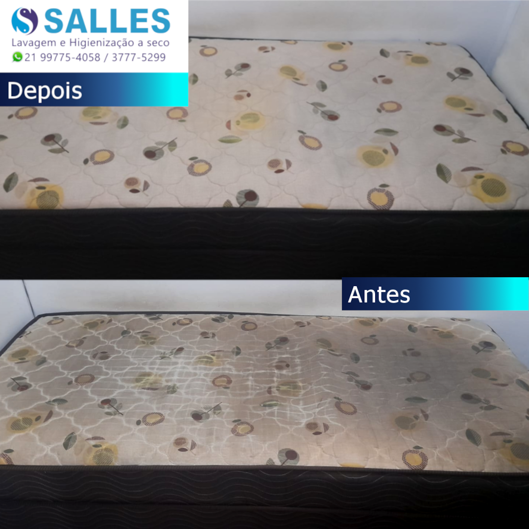 Colchão branco - antes e depois